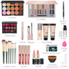 Makeup Kit Full Multi-Purpose Beauty Set Festive Gift Box - Highly Pigmented Palette Combination Lips Facial Brows Eye Brush for Essential Starter -