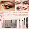 Makeup Kit Full Multi-Purpose Beauty Set Festive Gift Box - Highly Pigmented Palette Combination Lips Facial Brows Eye Brush for Essential Starter -