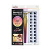 Kiss Impress Falsies Press On Self Adhesive Eyelashes, 12mm-14mm Glam Volume Press On Lashes, Black, No Glue Needed, Invisible Band, 20 Lash Clusters