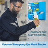 Frifreego Portable Eye Wash Station with Eyewash Bottles, Emergency Wall Mount Eyewash Station, Self-contained Eye Wash Kit with Mirror&16.09oz Bottl