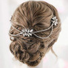 Aukmla Crystal Bride Wedding Hair Comb Silver Rhinestones Bridal Hair Accessories Headpiece for Women