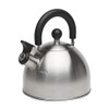 Primula Stewart Whistling Stovetop Tea Kettle Food Grade Stainless Steel, Hot Water Fast to Boil, Cool Touch Folding, 1.5-Quart, Brushed with Black H