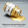 Jacquard Lumiere 2.25oz Fabric Paint Sunset Gold - Metallic Paint for Fabric, Leather, Canvas, Paper and Wood - Light-bodied Metallic Acrylic Paint -