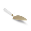 Portmeirion Sophie Conran Gold Cake Server| 10 Inch Wedding Cake Cutter for Cakes, Pies, and Desserts | Made of Fine Porcelain and Stainless Steel |