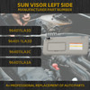 Dasbecan Gray Left Driver Side Sun Visor Compatible with Infiniti QX56 2011 2012 2013 QX80 2014 2015 2016 Replaces# 96401-1LA3D 96401-1LA3C 96401-1LA
