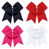TUUXI 4pcs Large Cheering Hair Bows 8 Inch Cheerleading Bows with Elastic Hair Ties Bands Ponytail Holder for Cheerleaders Softball Football Competit