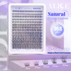 Natural Lash Clusters Wispy Cluster Eyelash Extensions 168pcs Individual Lashes 8-16mm C-Curly DIY Lash Extension Natural Look Soft Thin Band Cluster
