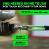 Rhino USA Shackle Hitch Receiver (Fits 2" Receivers) Best Towing Accessories for Trucks, Jeep, Toyota & More - Connect Your Rhino Tow Strap for Vehic