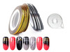 JIAHAO 2Pcs Gold/Silver Rolls Striping Tape Line Nail Art Tips Decoration Sticker