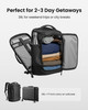 tomtoc Travel Backpack 28L, TSA Friendly Flight Approved Carry-on Luggage, Personal Item Travel Bag, Water-resistant Lightweight Business Rucksack, D