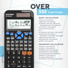 CATIGA SS-991EX Scientific Calculator with Advanced 550 Functions- Solar & Battery Powered, Multi-Function, High School & College Math, Trigonometry,