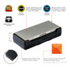 SHARPAL 156N Double-sided Diamond Sharpening Stone Whetstone Knife Sharpener | Coarse 325 / Extra Fine 1200 Grit | Storage Case with NonSlip Base & A