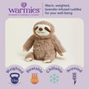 warmies Microwavable & Weighted Stuffed Animals, Sloth - Heated Stuffed Animal Plushie for Warmth & Comfort - Cute Soft Plush Toys for Boys, Girls, B