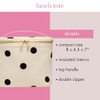 kate spade new york Insulated Lunch Tote, Small Lunch Cooler, Cute Lunch Bag for Women, Thermal Bag with Double Zipper Close and Carrying Handle, Lar