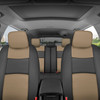 BDk Faux Leather Car Seat Cover Full Set - Front & Rear Split Bench Beige Seat Covers for SUV & Truck Seat Covers, Airbag Compatible - Interior Prote
