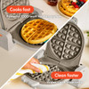 bella Flip-n-Store Waffle Maker with EverGood Ceramic Nonstick Coating, Fits-anywhere Kitchenware, Power Indicator Light, Cool Touch Handle & Cord