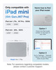 MOFT Dynamic Folio Case for iPad mini 7th A17 Pro 2024 & iPad mini 6th A15 2021, 8.3 Inch Slim Magnetic Stand Case with 20+ Viewing Angles, Auto Wake