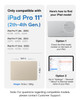 MOFT Dynamic Folio Case for iPad Pro 11" (4th 2022 | 3rd 2021 | 2nd 2020), Slim Magnetic Stand Case with 20+ Viewing Angles,Beach White x Terracotta
