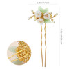 DIYstore 2 PACK Pearl Flower Hair Stick Chinese Hair Chopsticks Vintage Hair Pin Chignon Pin Chopsticks Hair Styling Hair Making Accessories for Wome