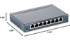 TP-Link 8 Port Gigabit Ethernet Network Switch - Ethernet Splitter | Plug & Play | Fanless | Sturdy Metal w/ Shielded Ports | Traffic Optimization |
