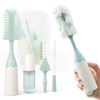 Momcozy Bottle Brush Kit with Push-Press Foam Design - Newborn Essentials Gift, Portable Cleaning Tool for Home & Travel, Baby Bottle Cleaner Brush f