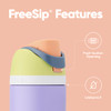 Owala Kids FreeSip Insulated Stainless Steel Water Bottle with Straw for Sports, Travel, and School, BPA-Free Sports Water Bottle, 16 oz, Mint Green