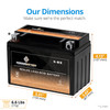 CB CHROMEBATTERY 9-BS Maintenance-Free, 120CCA, 12V 10Ah Battery Replacement for ATV, Motorcycle, Jet Skis, Scooter, UTV, and More - Nut and Bolt (T3