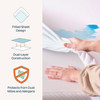 Linenspa Waterproof Mattress Protector, King Size  Fitted Sheet Style, Breathable, Machine Washable & Dryer Safe, White