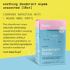 Calm Line Deodorant Wipes - 15ct Unscented Deodorant for Women w/Zinc, Prebiotics & Papaya - Individually Wrapped - Sweat Wipes for Gentle Brightenin