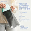 Jool Baby Folding Travel Potty Training Seat for Toddlers, Fits Round & Oval Toilets, Non-Slip Suction Cups, Includes Free Travel Bag (Aqua)
