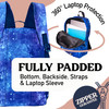 Fenrici Kids Backpack with Lunch Box Set for Boys and Girls, School Bag with Laptop Compartment and Insulated Lunch Bag, Galaxy Blue