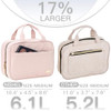 NISHEL Travel Toiletry Bag for women, Portable Hanging Organizer for Travel-Sized Shampoo, Conditioner, Brushes Set, makeup Accessories, Medium Size,
