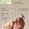 Leaf Thorn Razor by Leaf Shave, All-Metal Single Blade Razor for Men and Women, Fixed Head with Magnetic Load Assist, Includes 5 Stainless Steel Blad