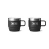 YETI Rambler 6 oz Stackable Mug, Stainless Steel, Vacuum Insulated Espresso/Coffee Mug, 2 Pack, Black
