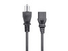 Monoprice Power Cord - NEMA 5-15P to IEC 60320 C13, 18AWG, 10A/1250W, 125V, 3-Prong, 4ft, Black