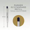 Parker QUINKflow Ballpoint Pen Ink Refills, Medium Tip, Black, 3 Count - For Everyday Writing