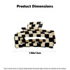 AEGYPIUS Checker Claws Tortoise Barrettes Claw Clips for Women's Hair - Acetate Material, Classic Lattice Pattern, No-Slip Grip, Square Hair Claw Cli