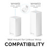 Screwless Wall Mount for Linksys Velop Home Wifi Mesh Holder, No Tools Required, Easy to Install, No Mess, Strong VHB Adheasive Mount, White by Brain