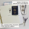 Sturdy Document Organizer Set with Folders - Beautiful Linen 3-Ring Binder Safely Stores All Important Documents & Files in One Place - Easy to Use E