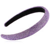 Rhinestone Headband Women Girls Fashion Handmade Headband Purple Crystal Diamond Bling Headbands Sparkly Glitter Beaded Jeweled Hairband Hair Accesso