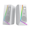 Redragon GS520 RGB Desktop Speakers, 2.0 Channel PC Computer Stereo Speaker with 6 Colorful LED Modes, Enhanced Sound and Easy-Access Volume Control,