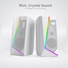 Redragon GS520 RGB Desktop Speakers, 2.0 Channel PC Computer Stereo Speaker with 6 Colorful LED Modes, Enhanced Sound and Easy-Access Volume Control,