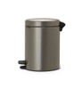 Brabantia Step-On XS Trash Can | Platinum | 1.3 Gallon / 5L