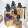 Kingzhuo A Collection of Cutie 6 Smiling Buddhas Laughing Buddha Statue Adorable Monk Figurines 6 Lovely Little Buddha Cutest Baby Buddha Great Detai