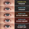 COSNORI Perfect Setting Waterproof Mascara Long&Curl 02 Cozy Brown  Long Lasting Smudge - Brown Mascara - Soft Definition for Blue & Green Eyes - K
