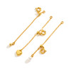 FAMARINE 3 PCS Gold Necklaces Extender Chain for Women Dainty Gold Extension Bracelets Link for Jewelry