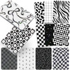Berirexrion Insert Cardstock for Clear Case - 12 PCs Black White Back Skin Decal Compatible with Kindle Paperwhite 11th 12th Generation 6.8" Card Acc