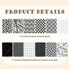 Berirexrion Insert Cardstock for Clear Case - 12 PCs Black White Back Skin Decal Compatible with Kindle Paperwhite 11th 12th Generation 6.8" Card Acc