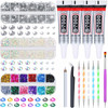 shynek B7000 Jewelry Glue with Rhinestones for Crafts, 6300Pcs Rhinestones with Gems Adhesive for Shoes Cloth Fabric with Picker Pencil for Crafting