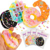 ArtCreativity Squishy Treats Fidget Toys for Kids and Adults - 4 Pack - Super Soft Squishy Dessert Include Sandwich Cookie, Donut, Croissant, and Waf